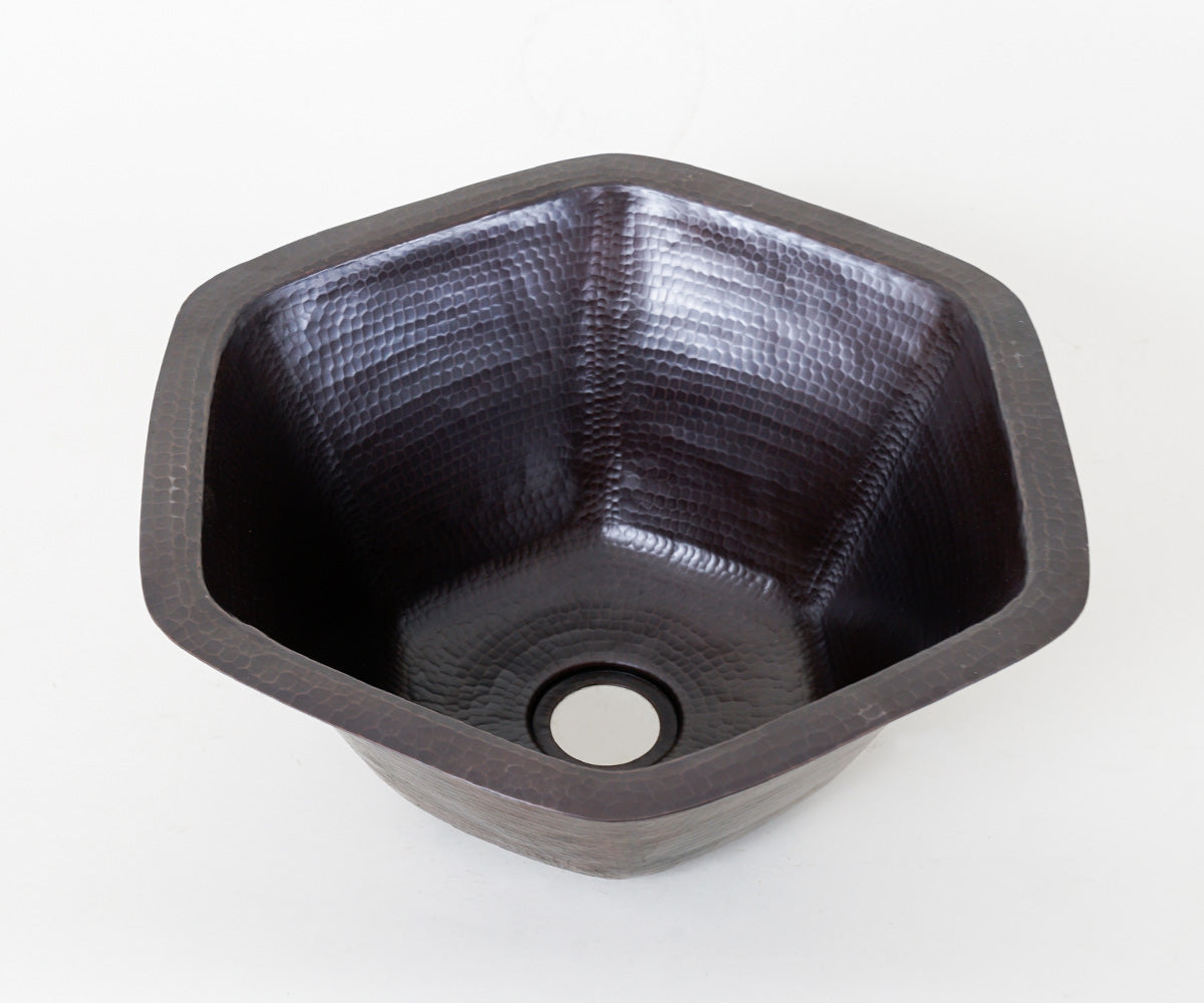 Premium Copper Hexagonal Bar Sink