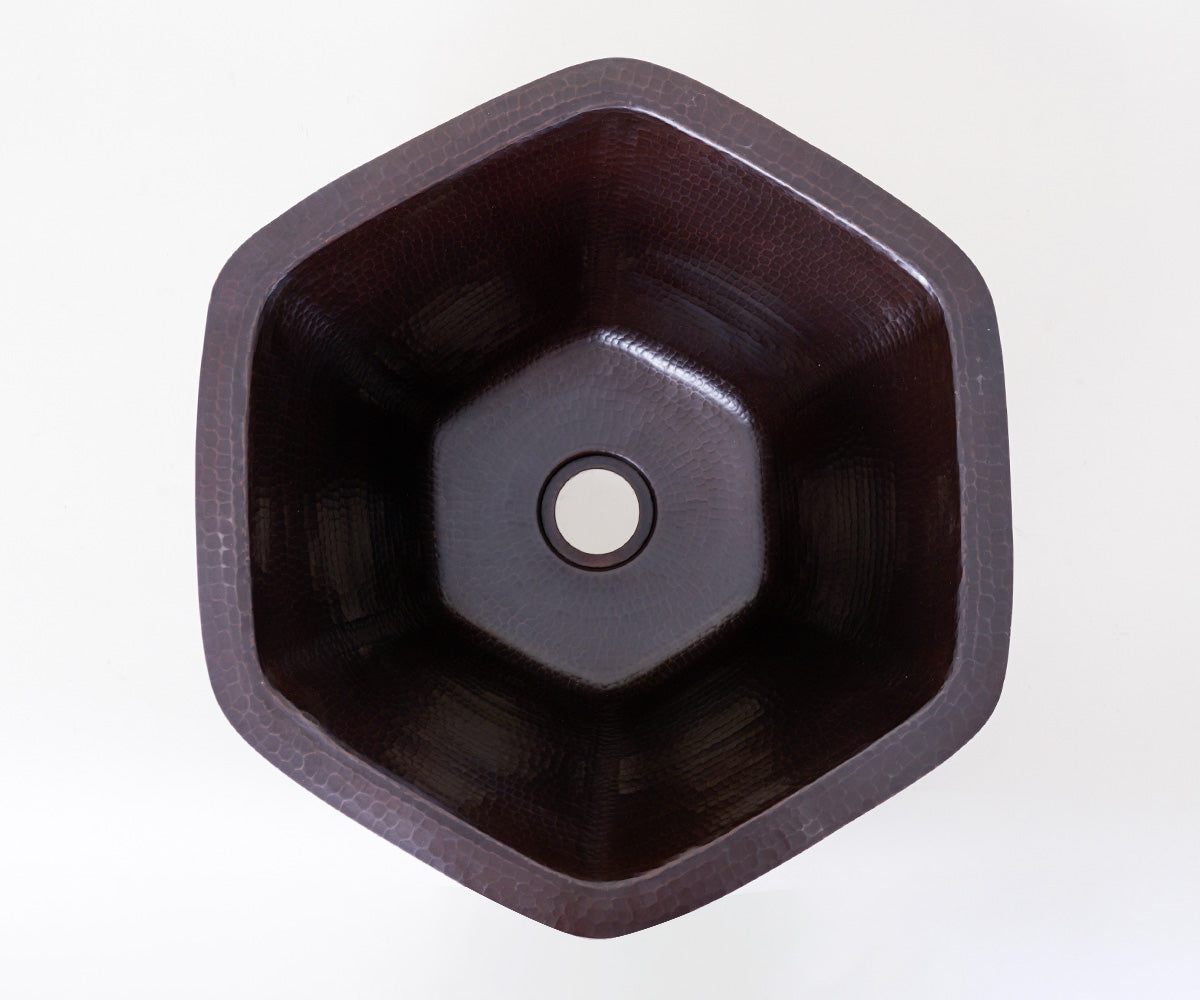 Premium Copper Hexagonal Bar Sink