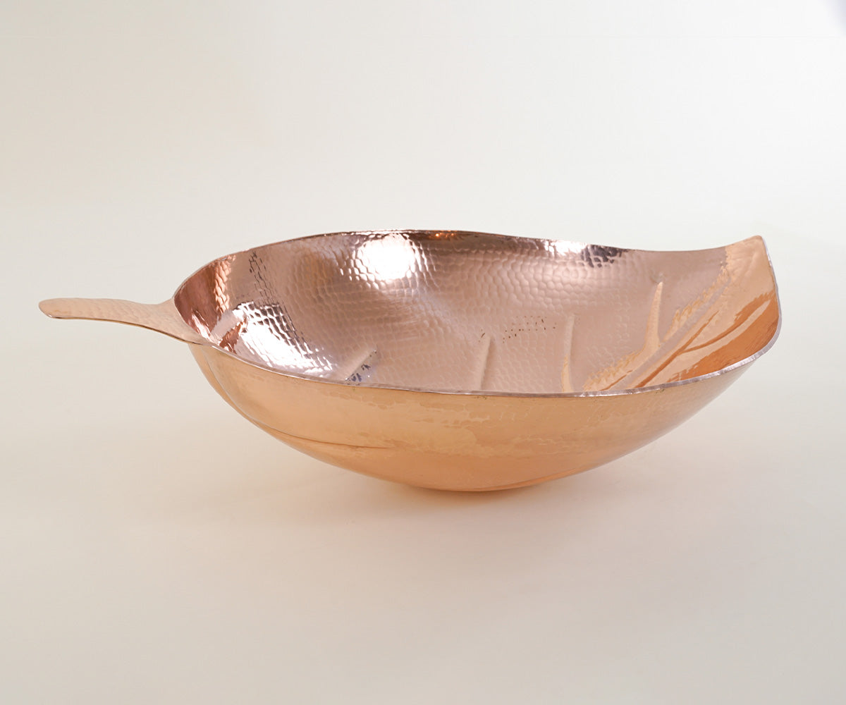 Premium Copper Vessel Sink Leaf Design