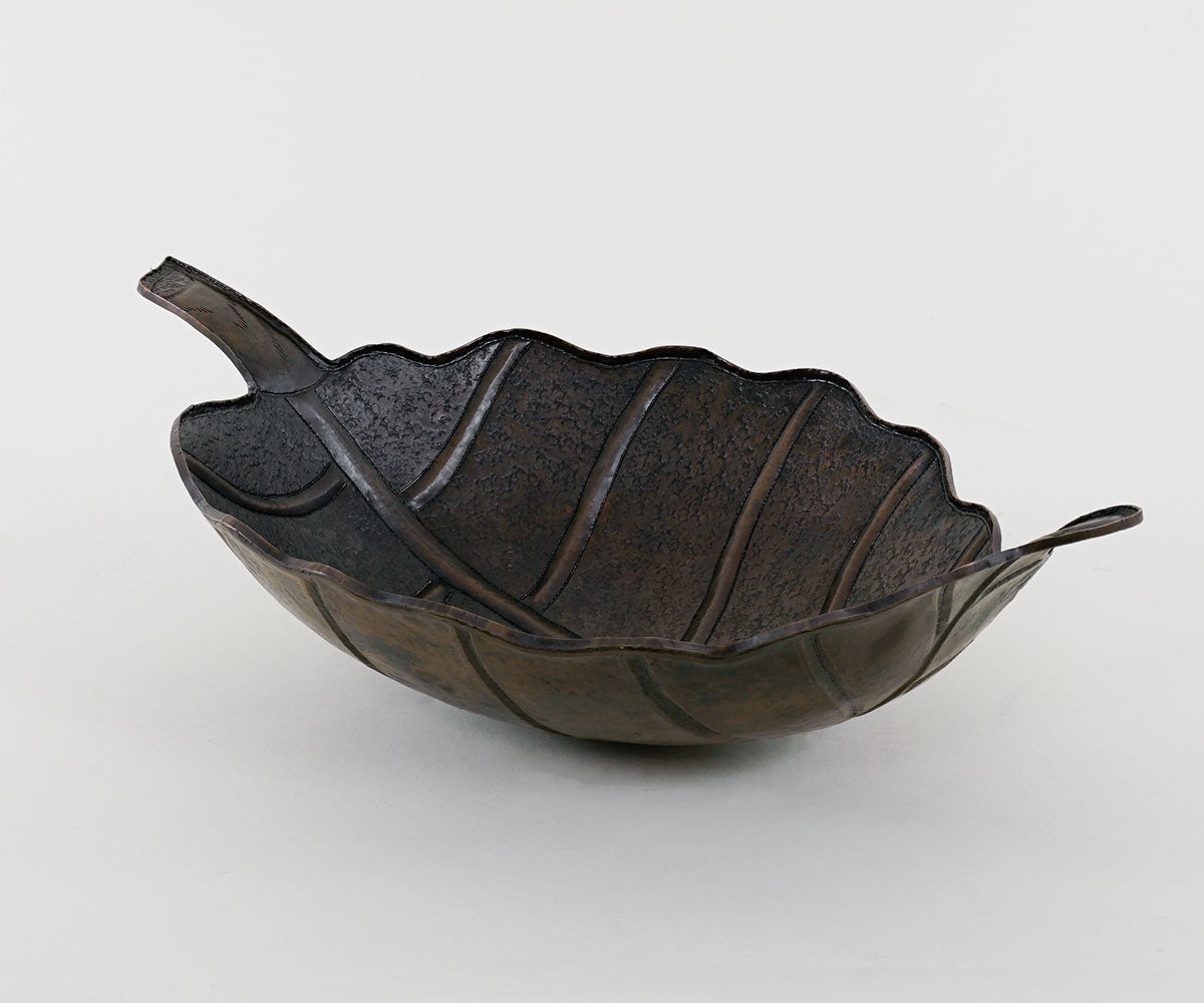 Premium Copper Vessel Sink Oak Leaf Design