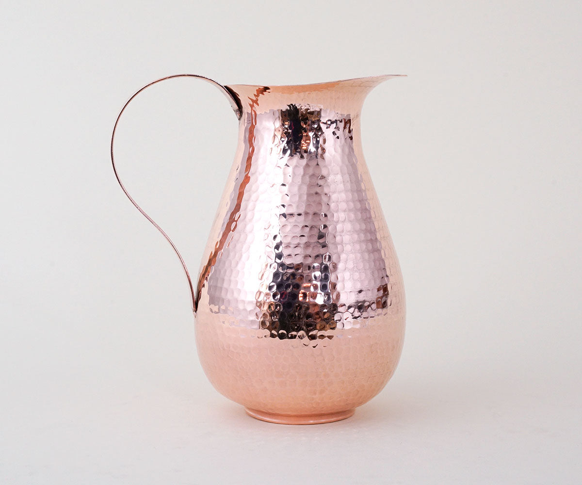 Premium Copper Flat Handle Pitcher