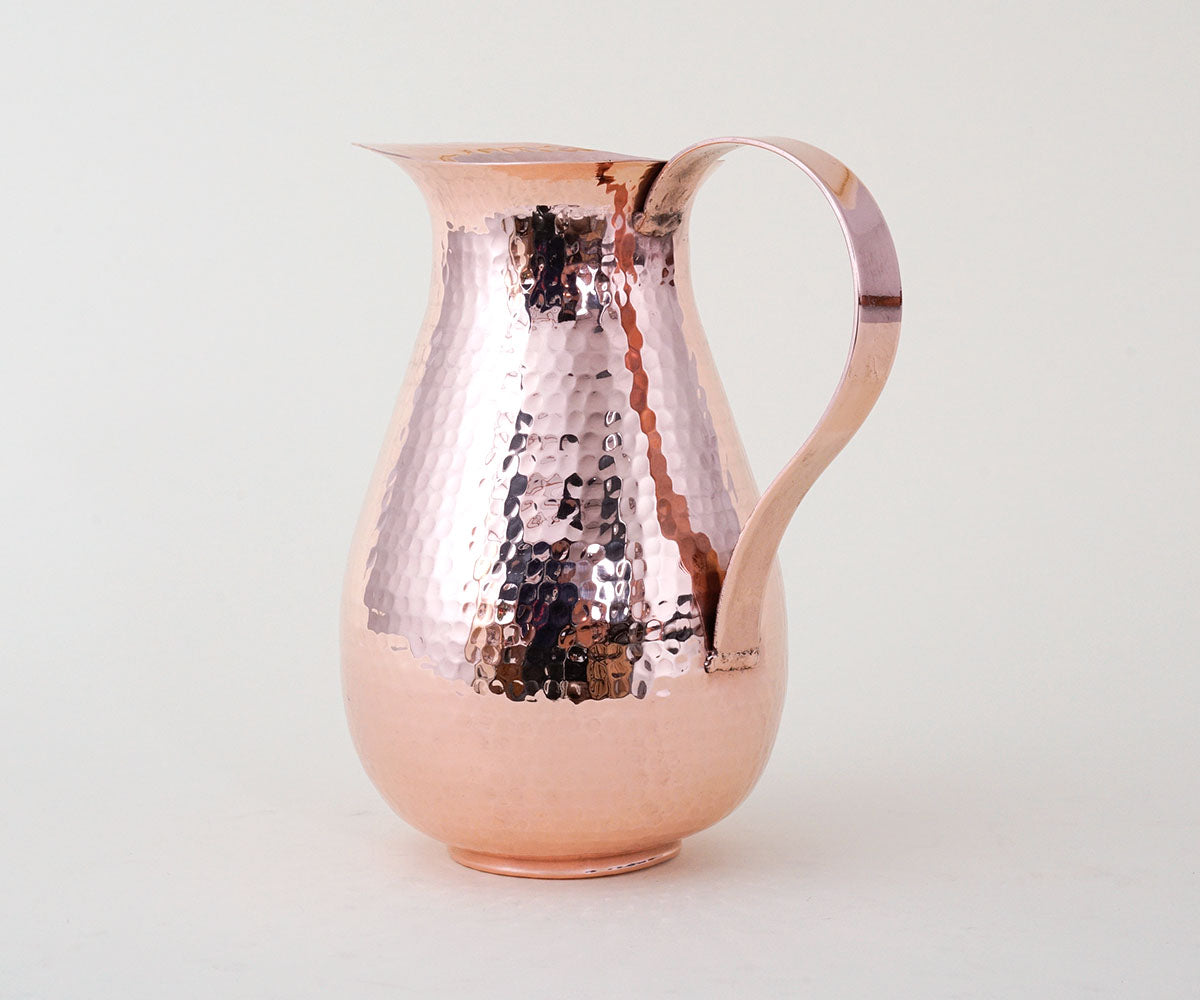 Premium Copper Flat Handle Pitcher