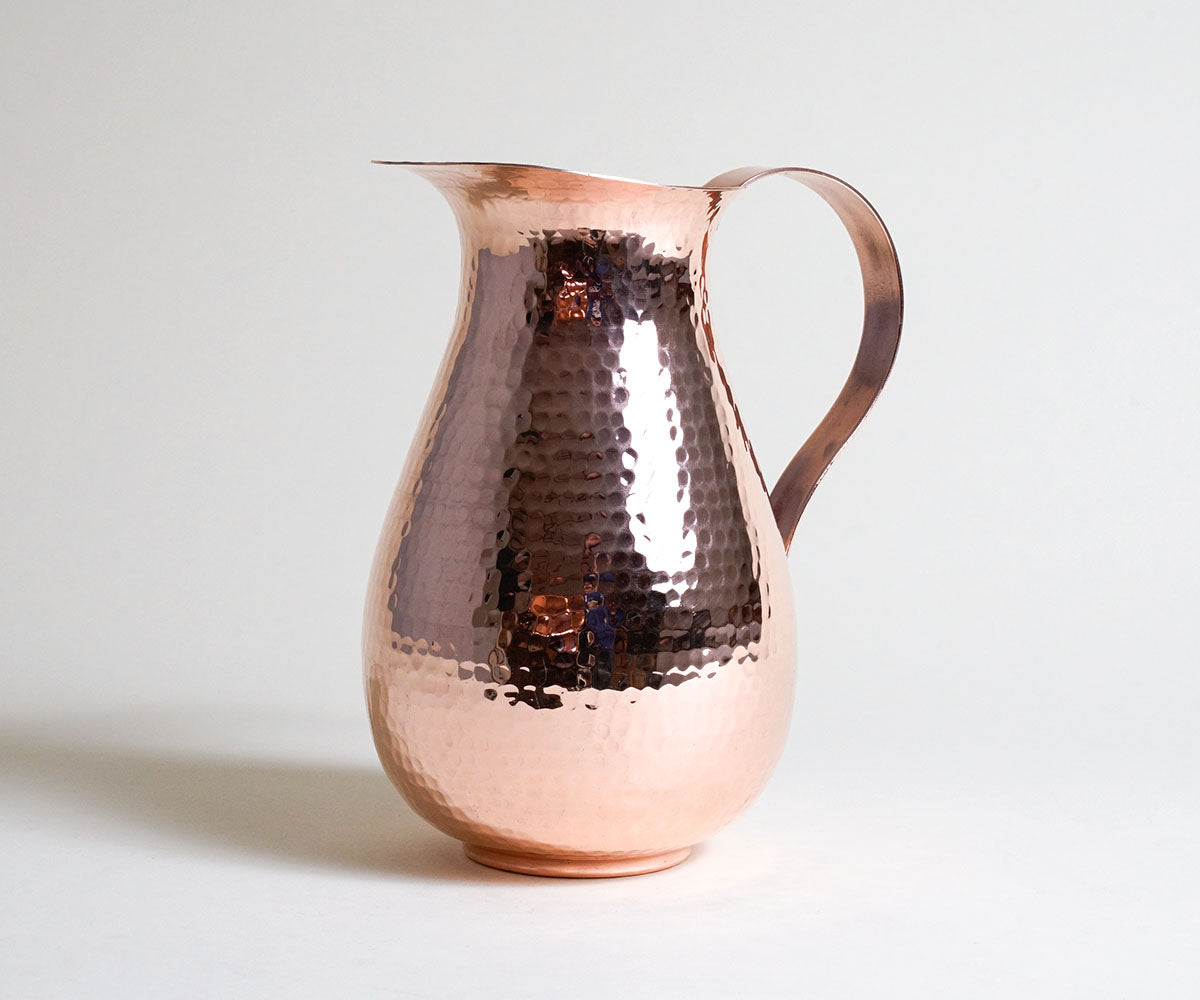 Premium Copper Flat Handle Pitcher