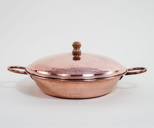 Premium Copper Wok With Lid