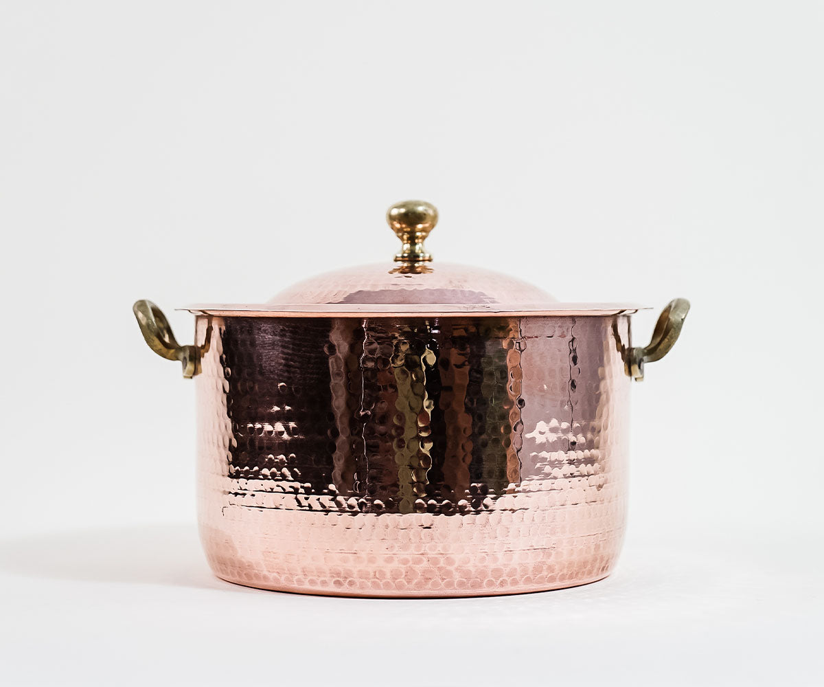 Premium Copper Large Stock Pot