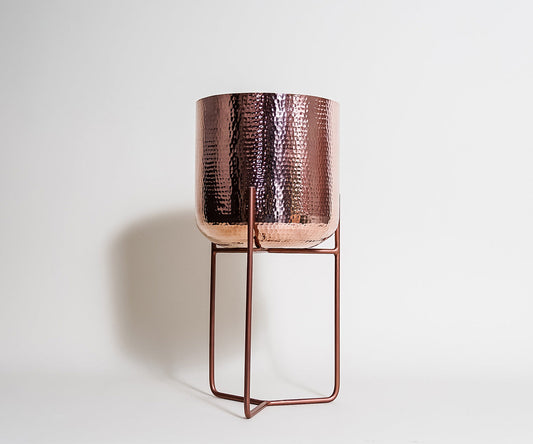 Premium Copper Mid Century Planter Stand