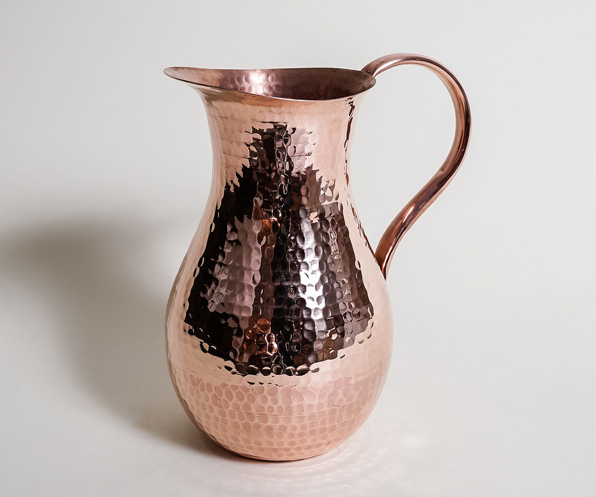 Premium Copper Round Handle Pitcher