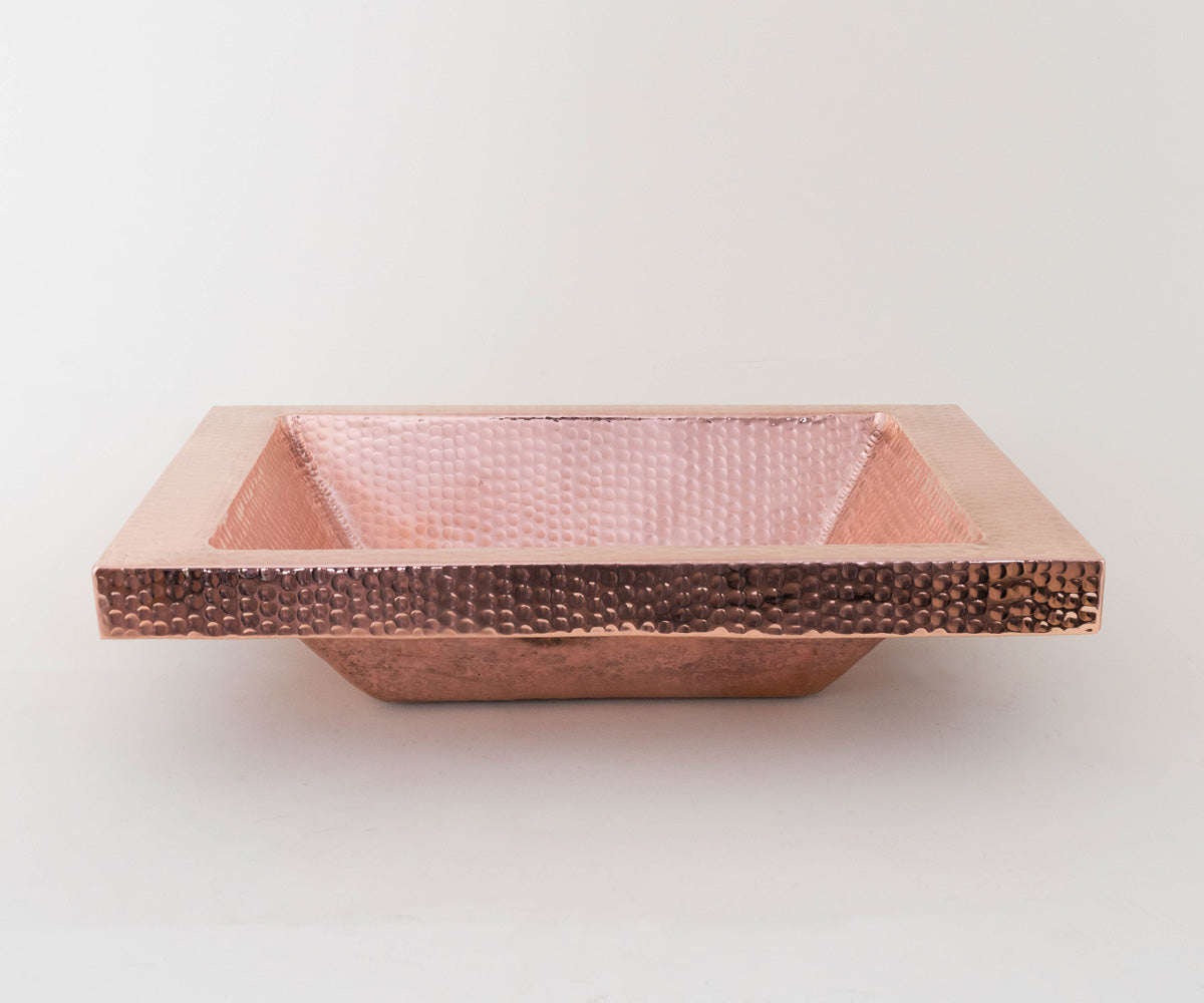 Premium Copper Rectangular Special Bath Sink High Tab