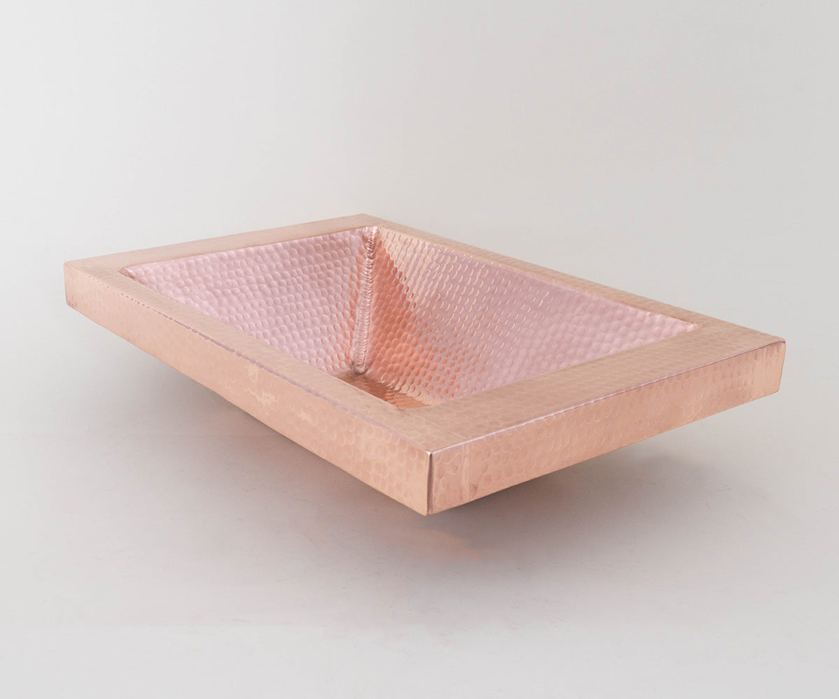 Premium Copper Rectangular Special Bath Sink High Tab