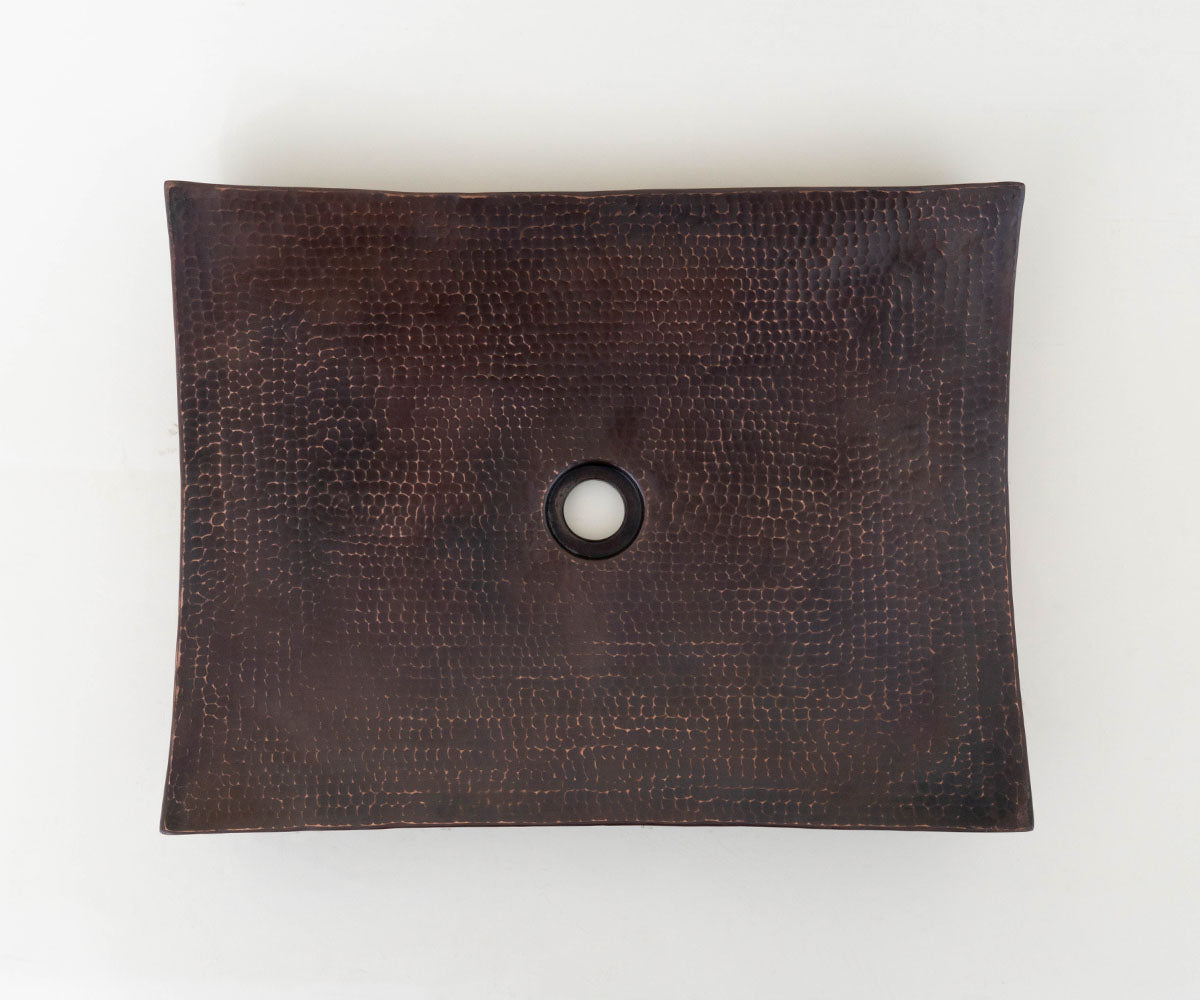 Premium Copper Rectangular Vessel Sink Kohani Design