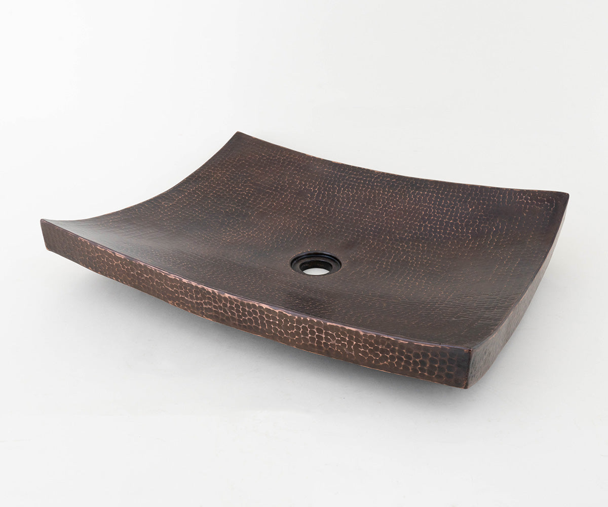 Premium Copper Rectangular Vessel Sink Kohani Design