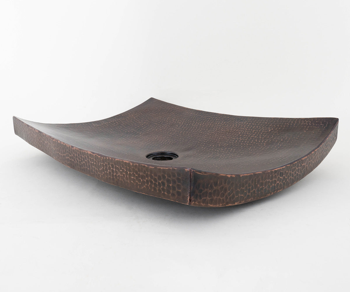 Premium Copper Rectangular Vessel Sink Kohani Design
