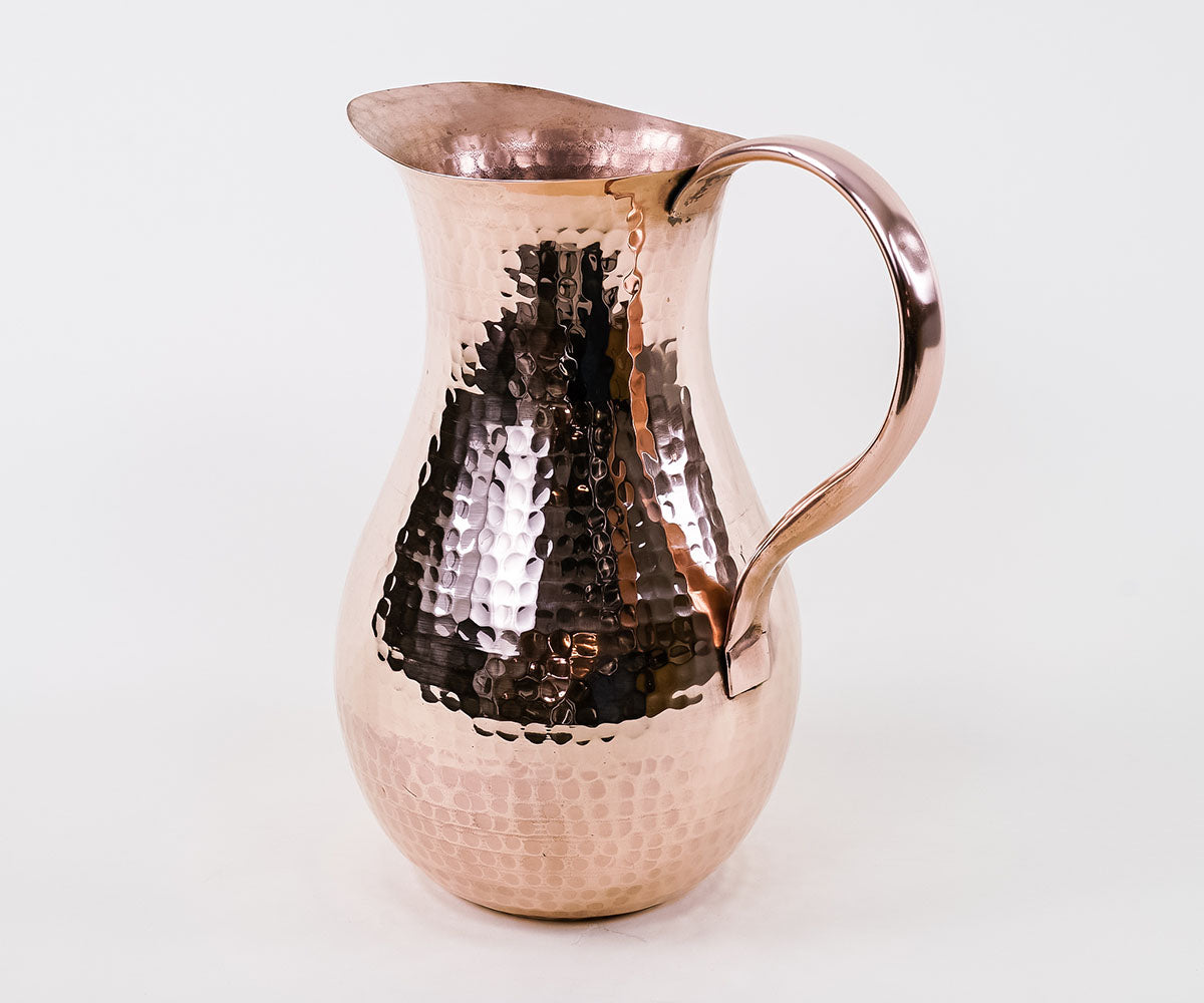 Premium Copper Round Handle Pitcher