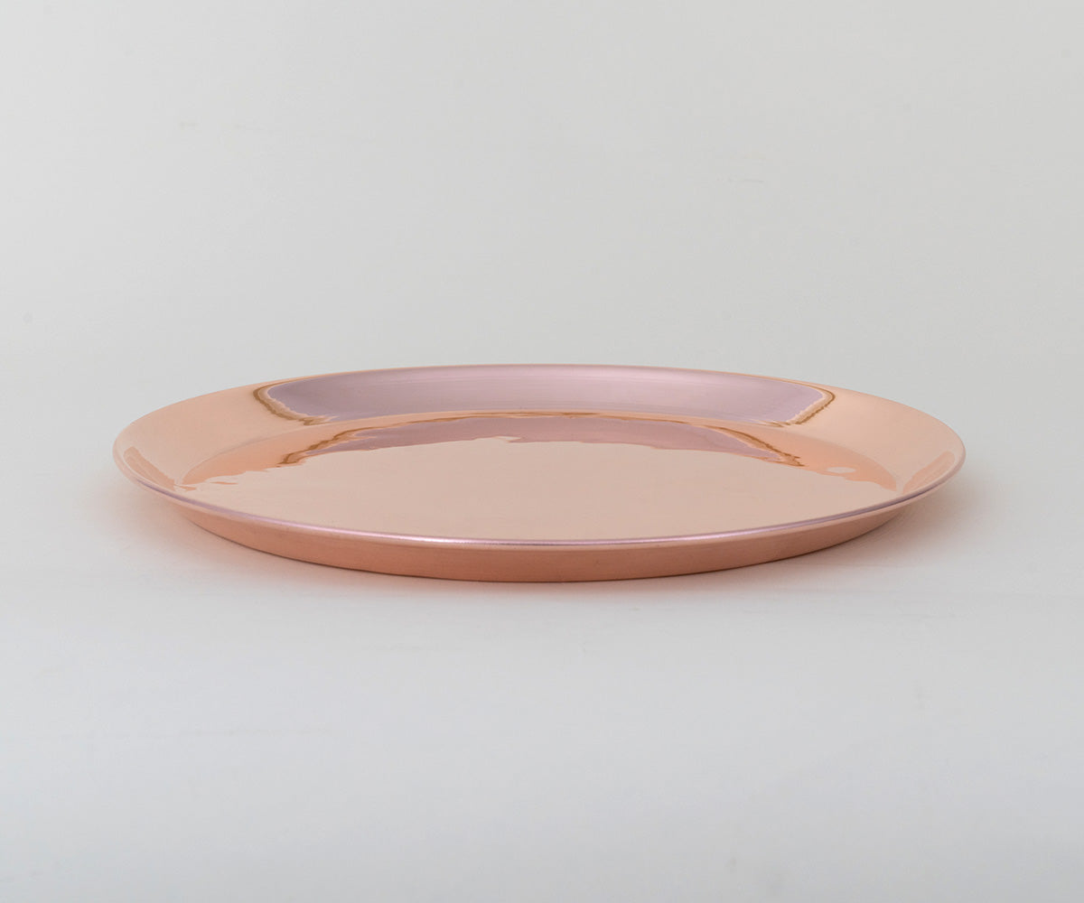 Premium Copper Round Smooth Tray