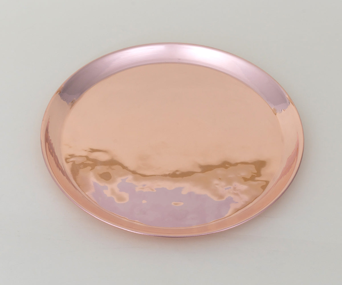 Premium Copper Round Smooth Tray