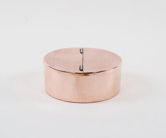 Premium Copper Round Jewelwry Box