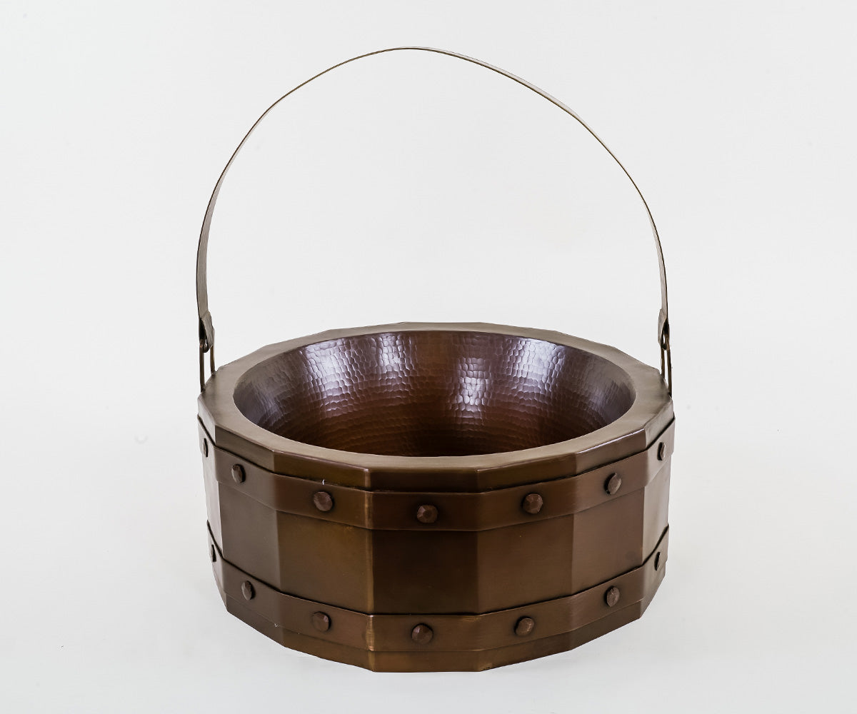 Premium Copper Vessel Sink Bucket Design