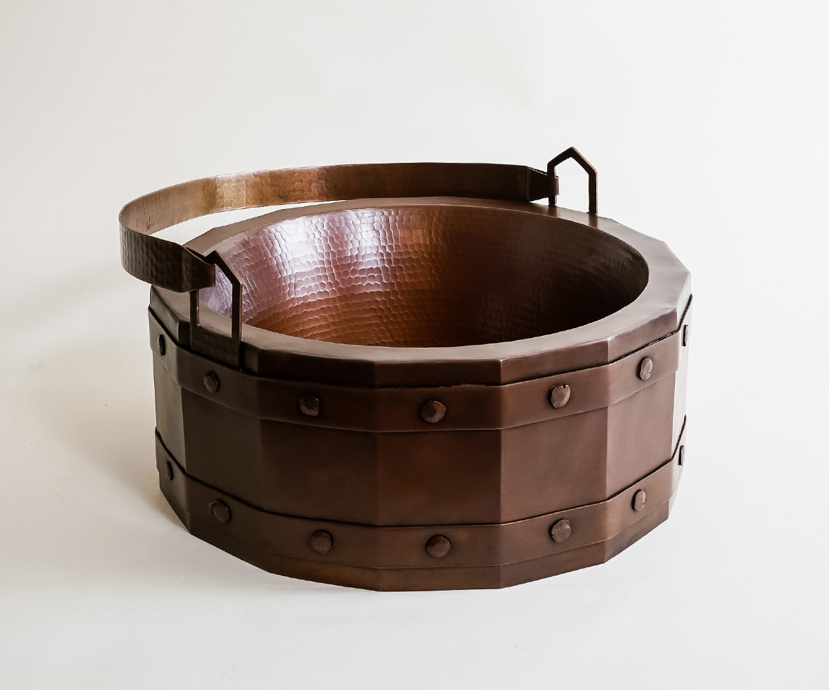 Premium Copper Vessel Sink Bucket Design