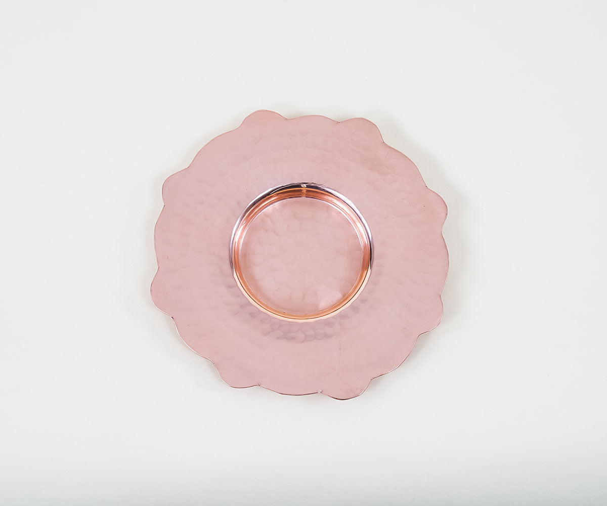 Premium Copper English Dessert Plate  Set - Available in 4, 6, or 8 Pieces