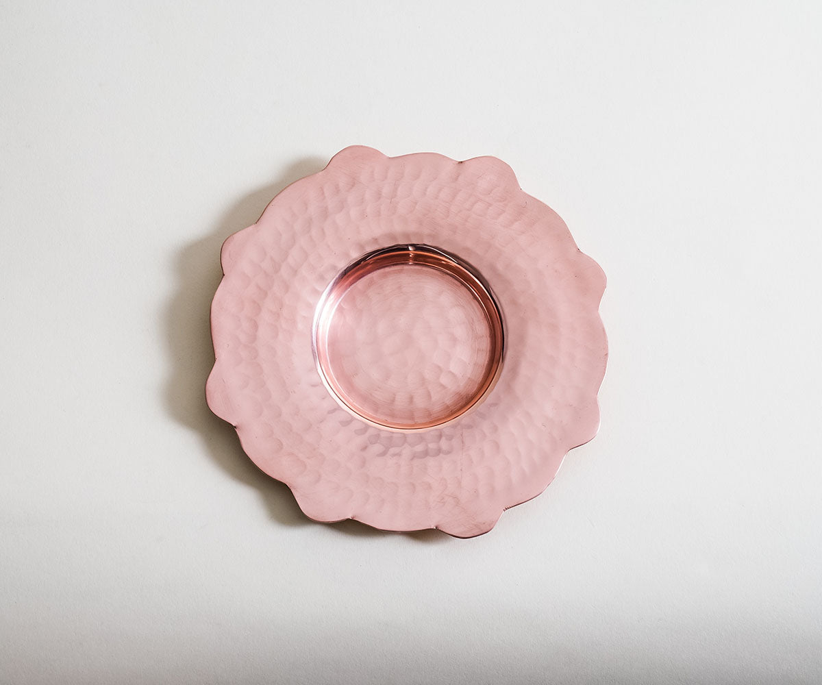 Premium Copper English Dessert Plate  Set - Available in 4, 6, or 8 Pieces