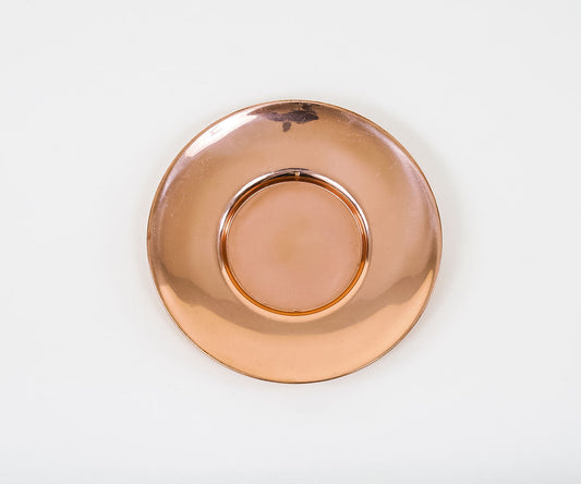 Premium Copper Smooth Round Butter Plate