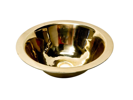 Premium Brass Smooth Round Bath Sink High Bright