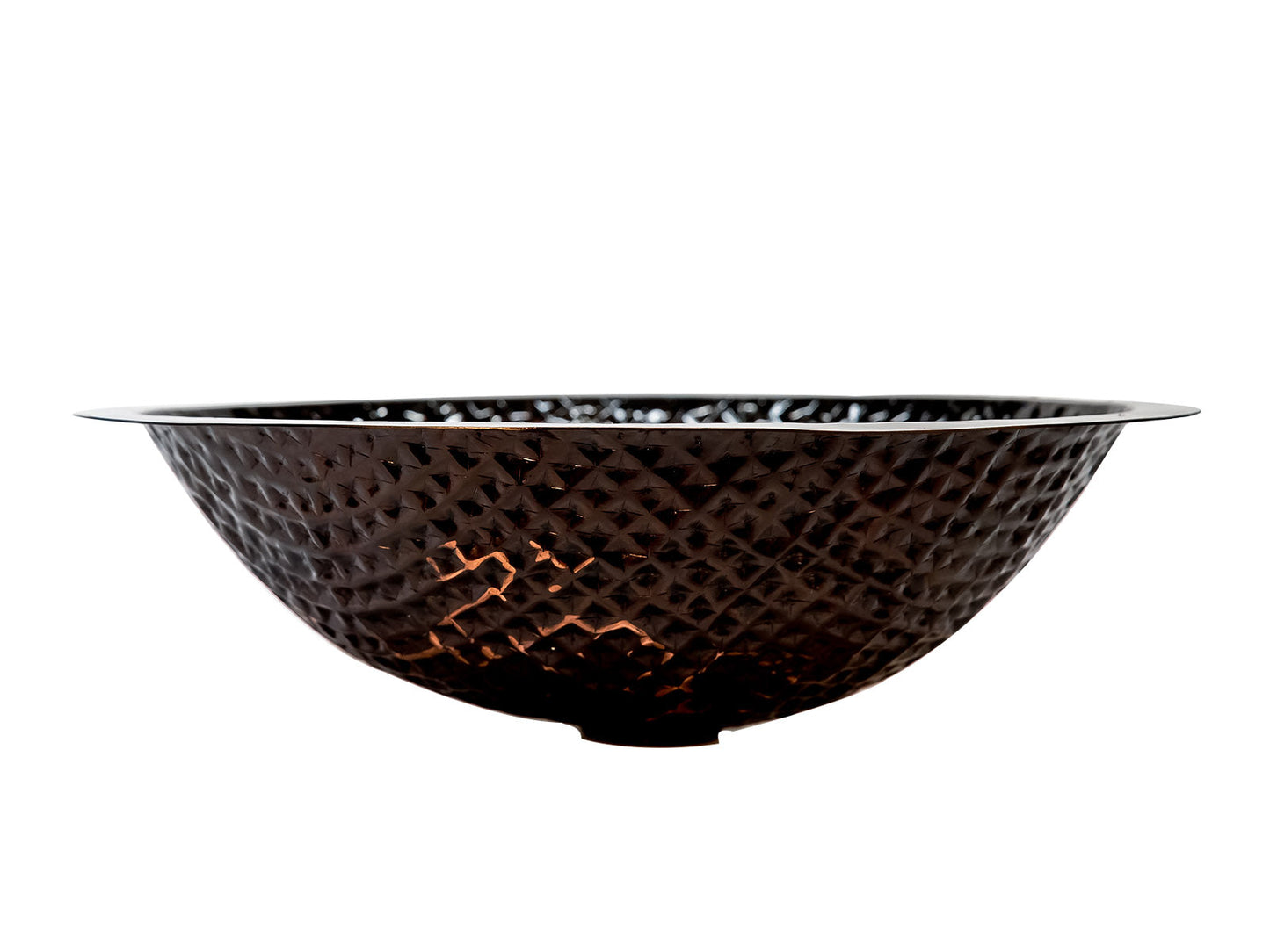 Premium Copper Oval Bath Sink Squares Design