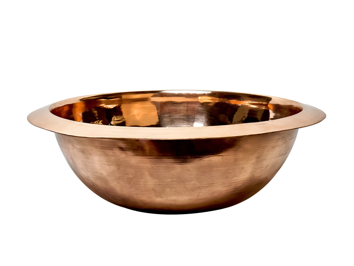 Premium Copper Smooth Round Bath Sink High Bright