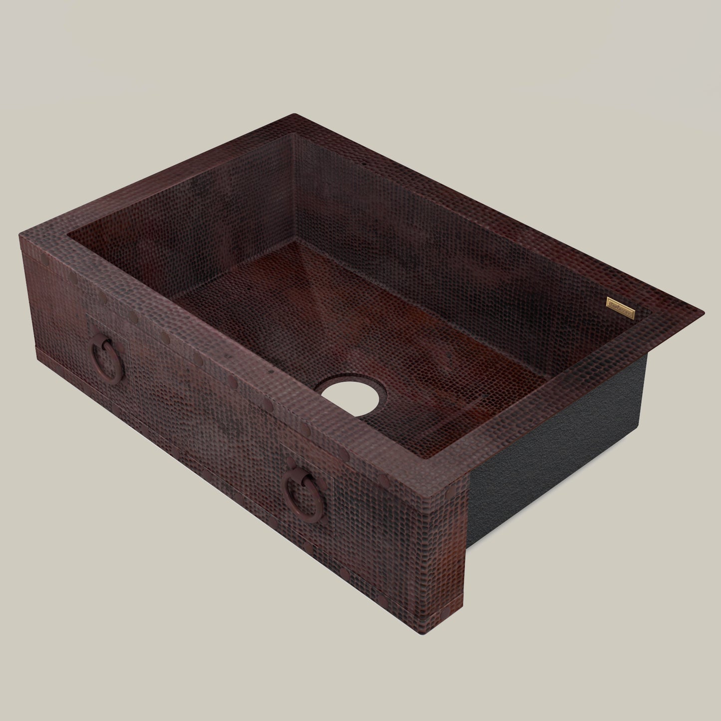 Premium Copper Farmhouse Kitchen Sink Rings Design