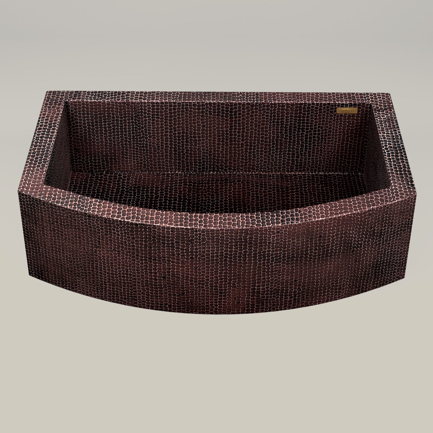 Premium Copper Farmhouse Round Apron Kitchen Sink