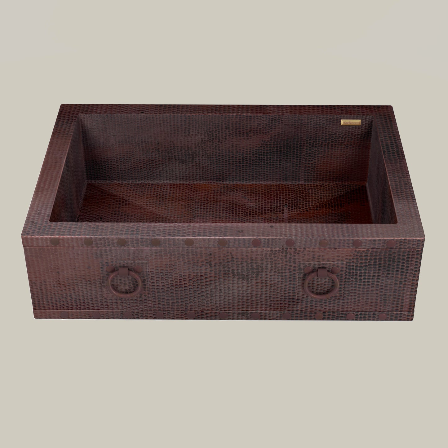 Premium Copper Farmhouse Kitchen Sink Rings Design