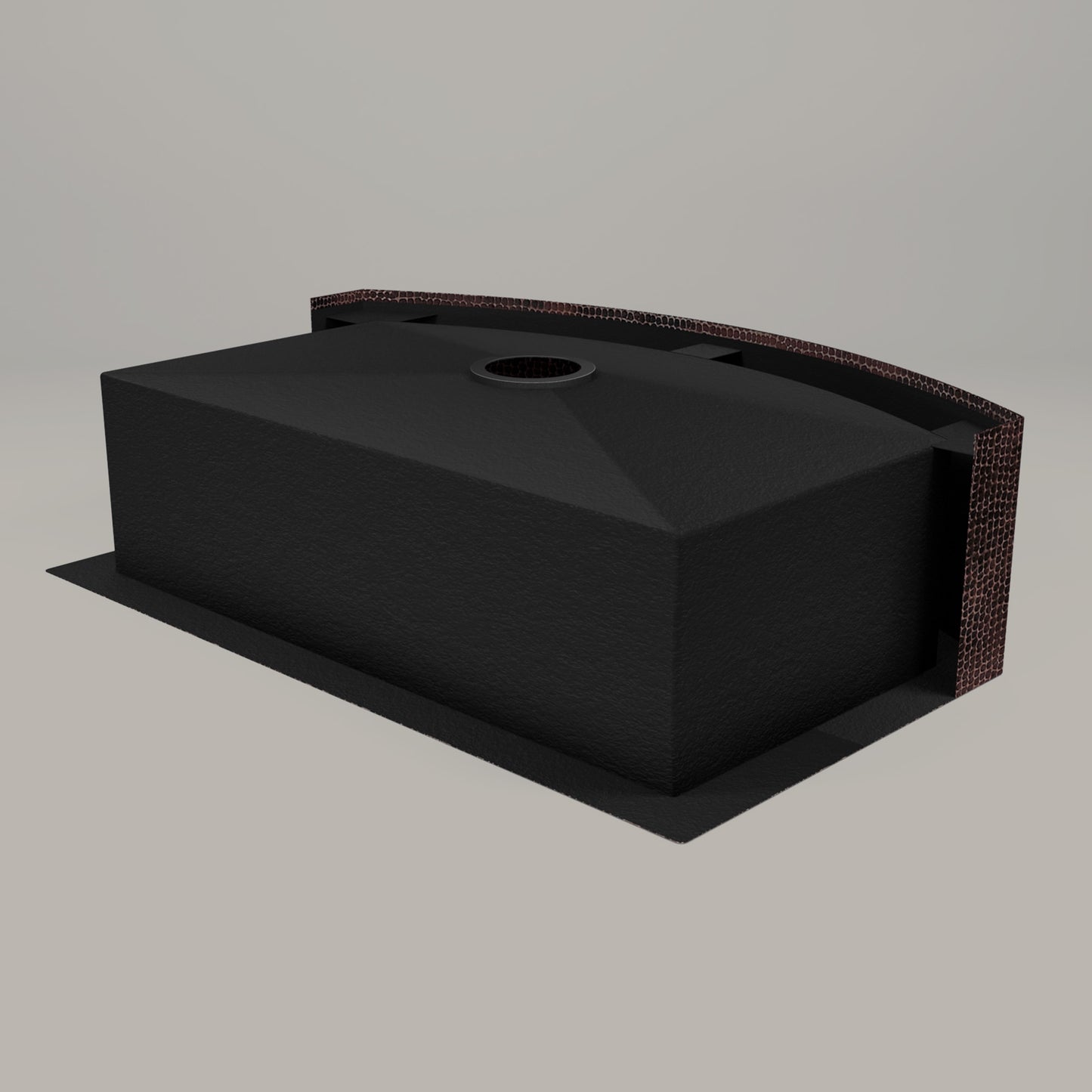 Premium Copper Farmhouse Round Apron Kitchen Sink