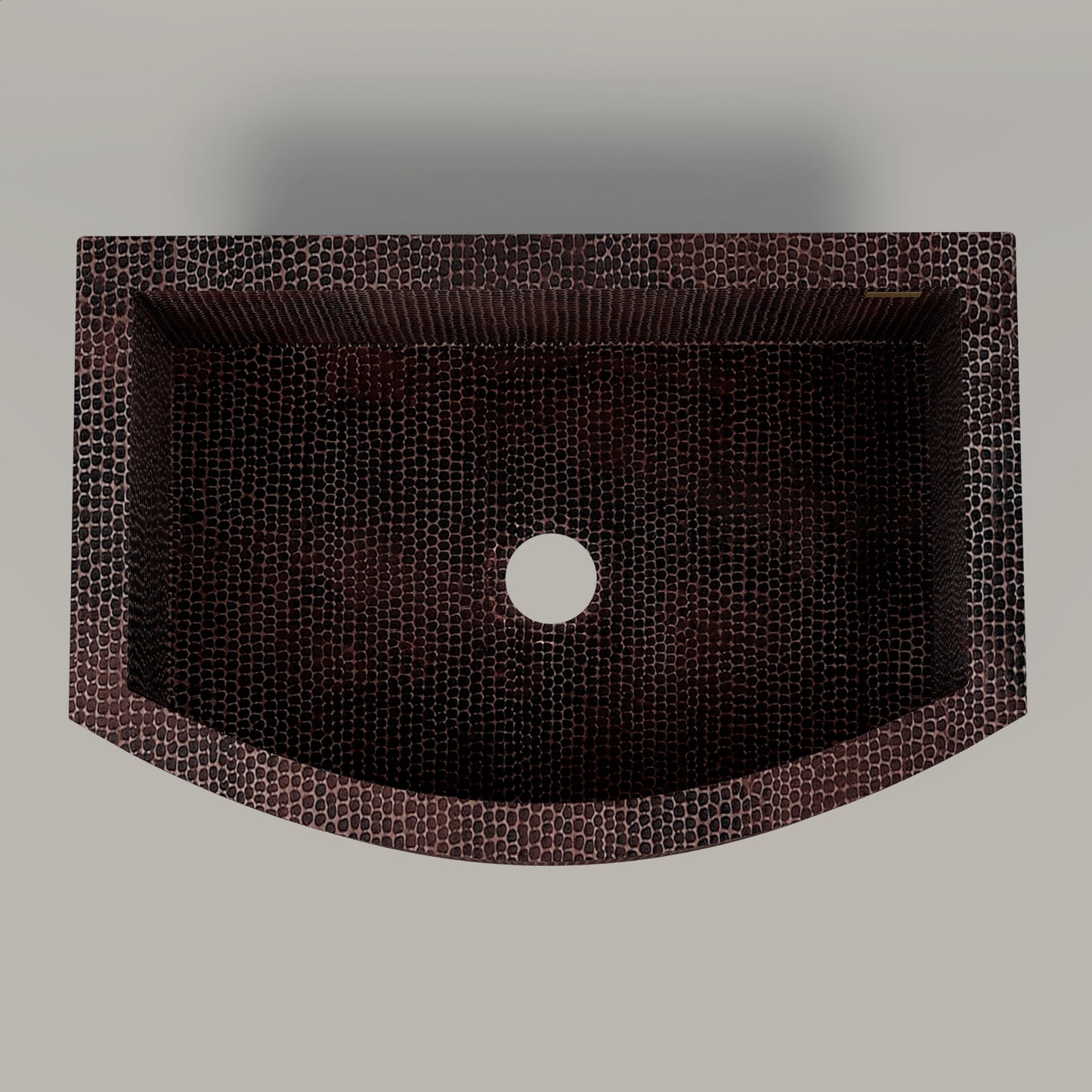 Premium Copper Farmhouse Round Apron Kitchen Sink