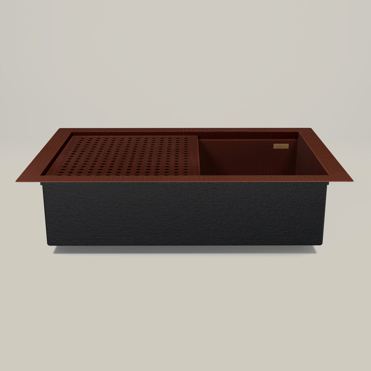 Premium Copper Kitchen Sink Griding Design
