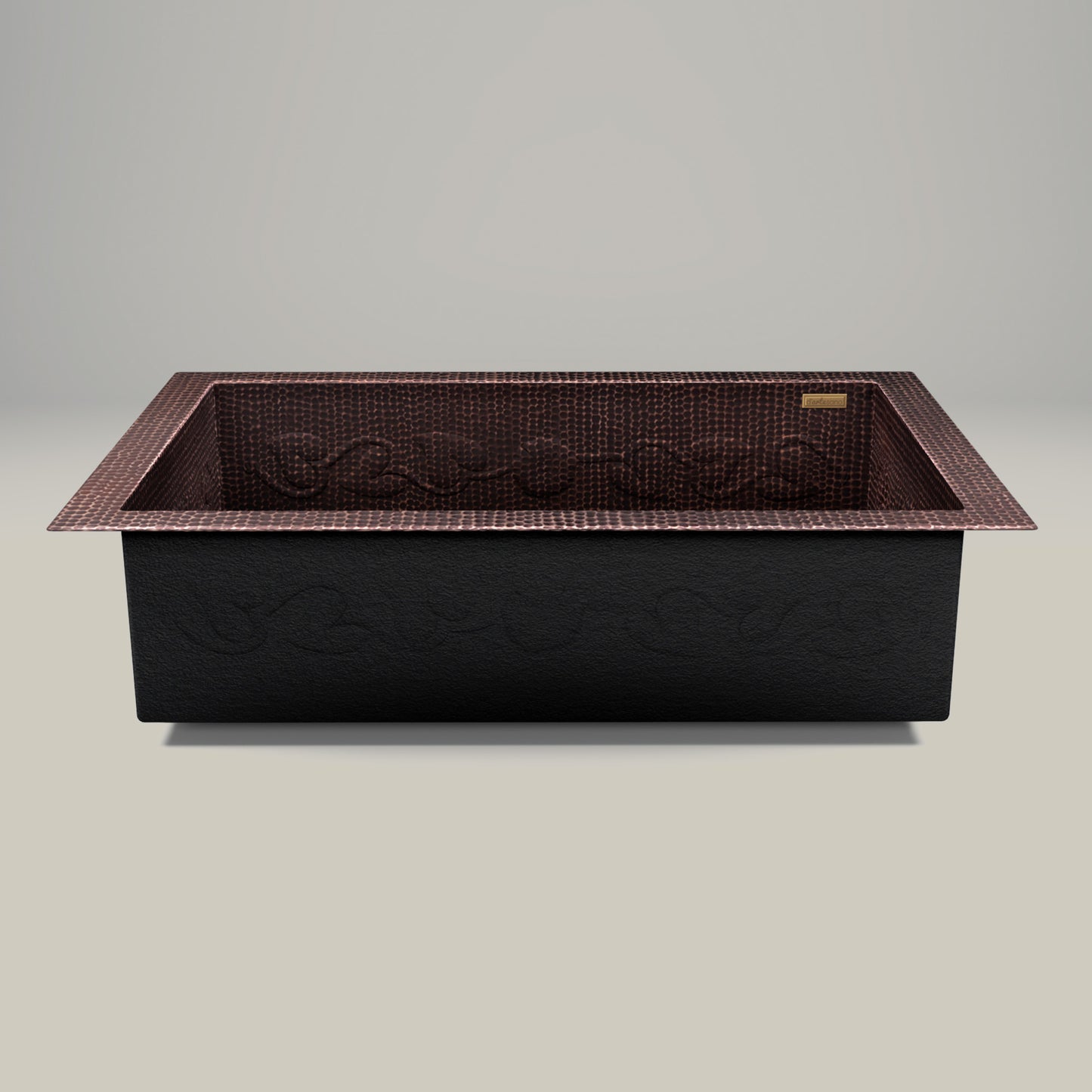 Premium Copper Kitchen Sink Flower Design