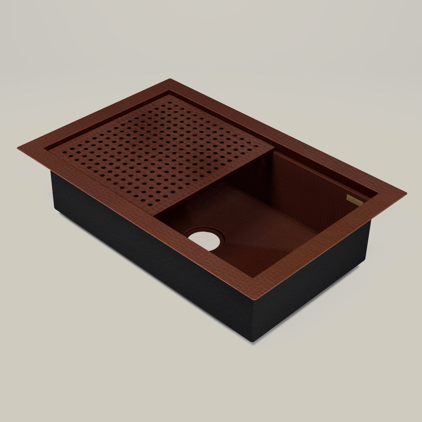 Premium Copper Kitchen Sink Griding Design