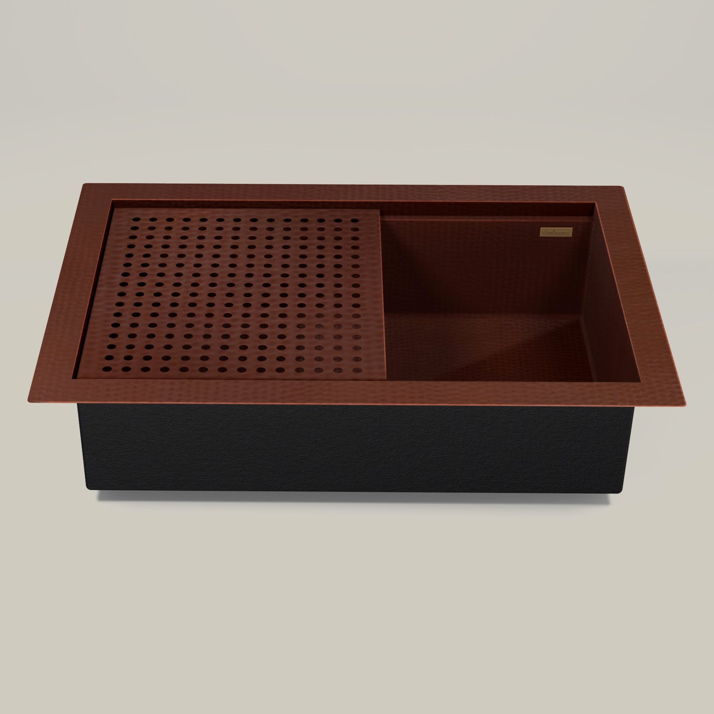 Premium Copper Kitchen Sink Griding Design