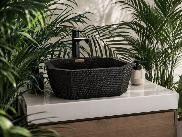 Premium Copper Vessel Sink Origami Design