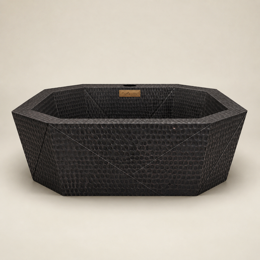 Premium Copper Vessel Sink Origami Design