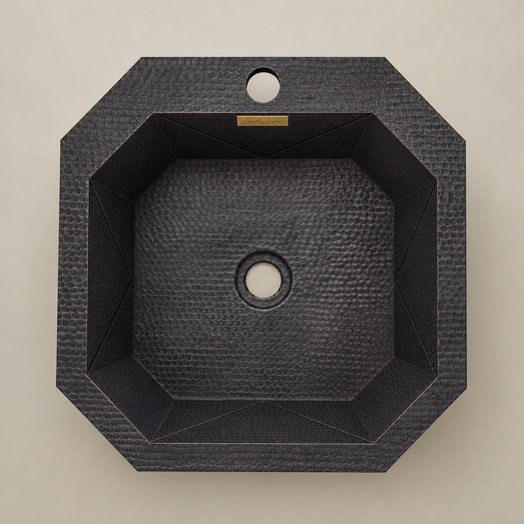 Premium Copper Vessel Sink Origami Design
