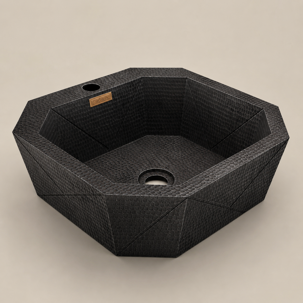 Premium Copper Vessel Sink Origami Design
