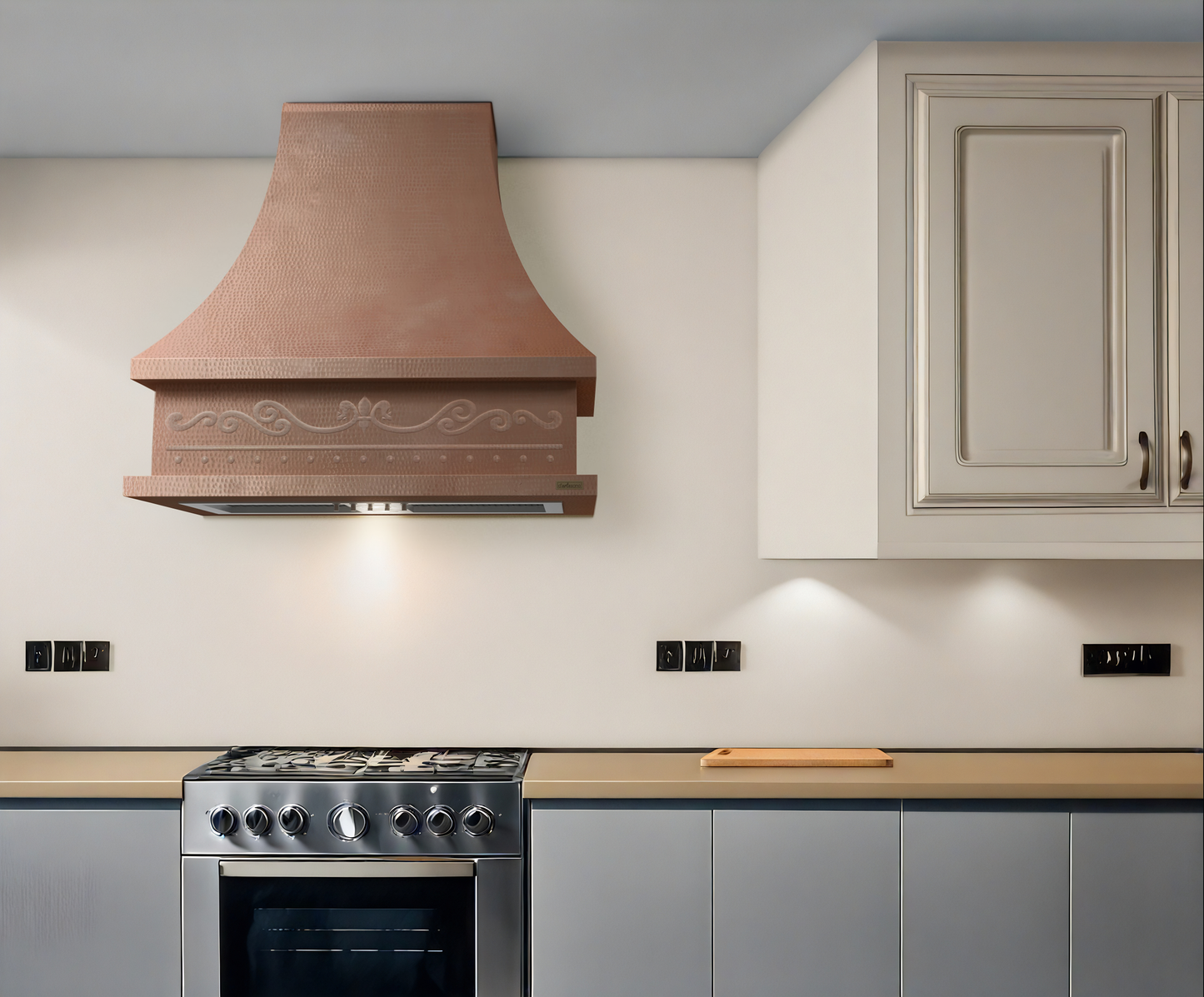 Premium Copper Range Hood Wall Mount Tower