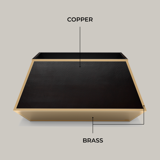 Premium Copper-Brass Range Hood Wall Mount Altiplano