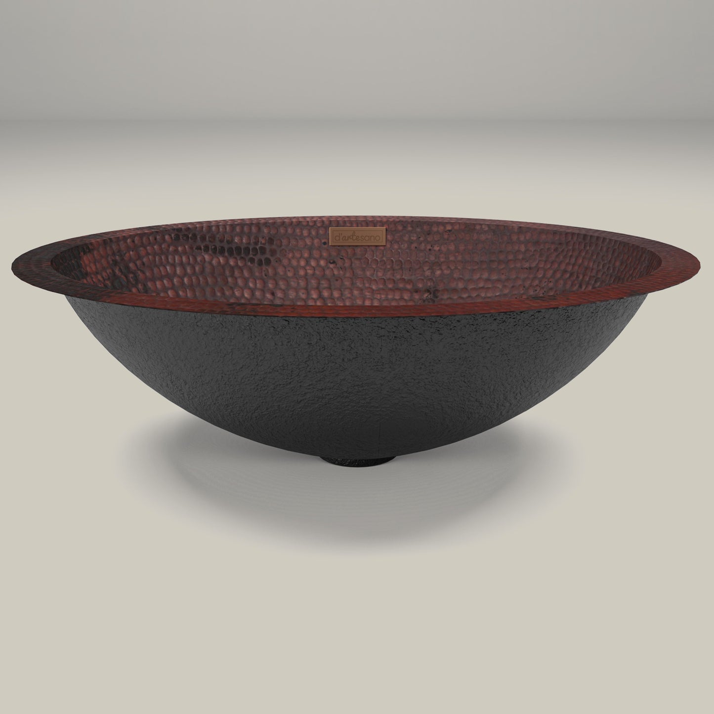 Premium Copper Oval Bath Sink Flat Lip