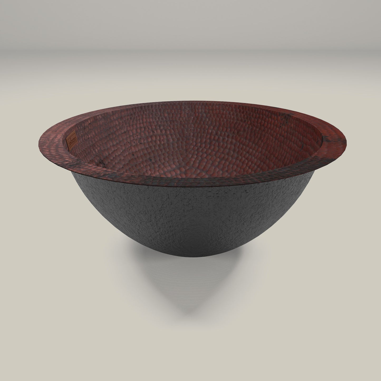 Premium Copper Oval Bath Sink Flat Lip