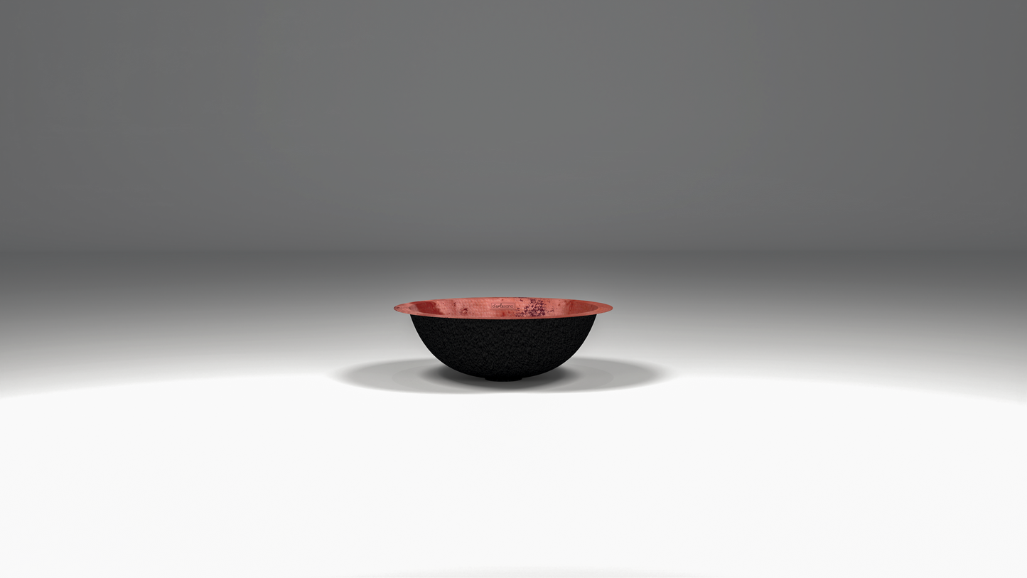 PremiumCopper Round Bath Sink Flat Lip