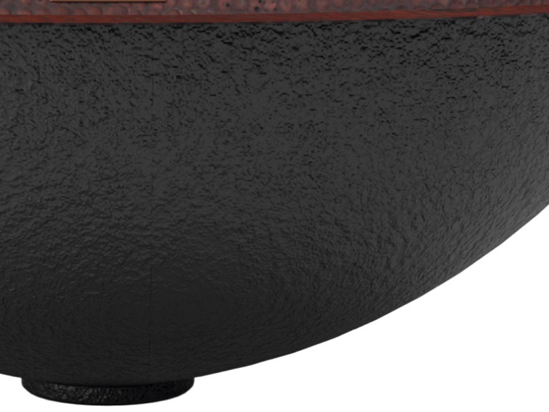Premium Copper Oval Bath Sink Squares Design