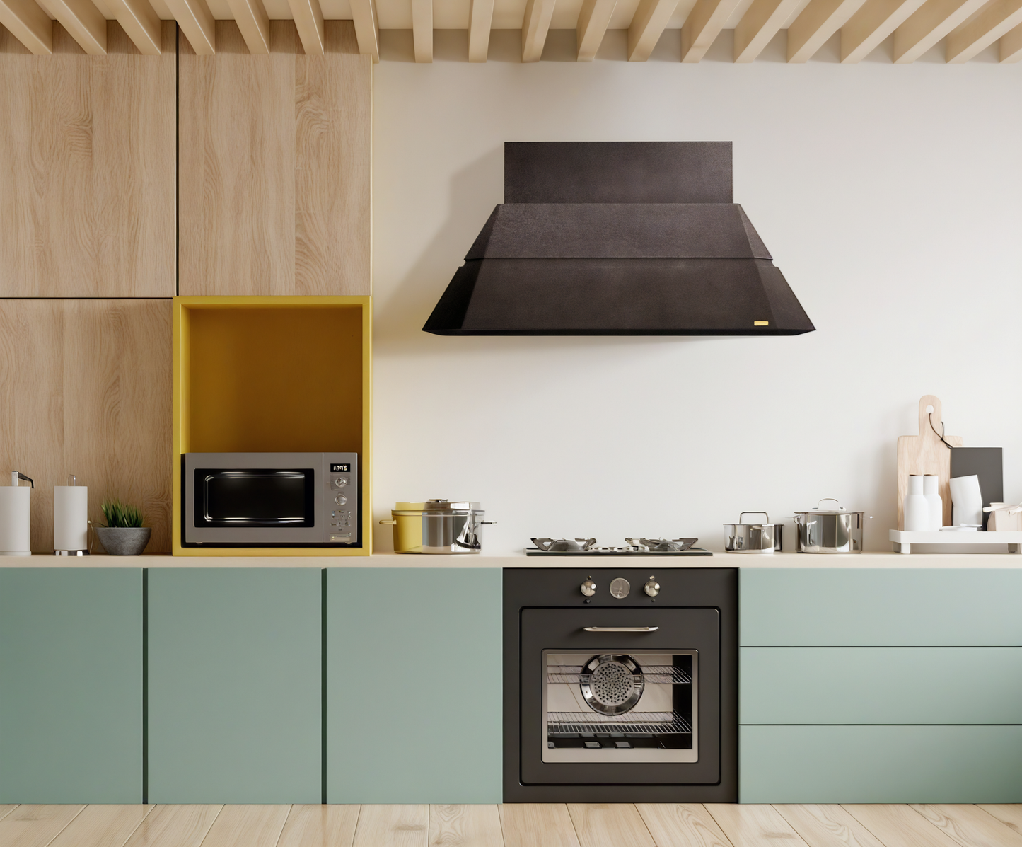 Premium Copper Volcano Range Hood Wall Mount Teotihuacan