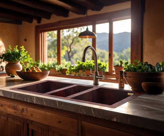 Premium Copper Triple Bowl Kitchen Sink