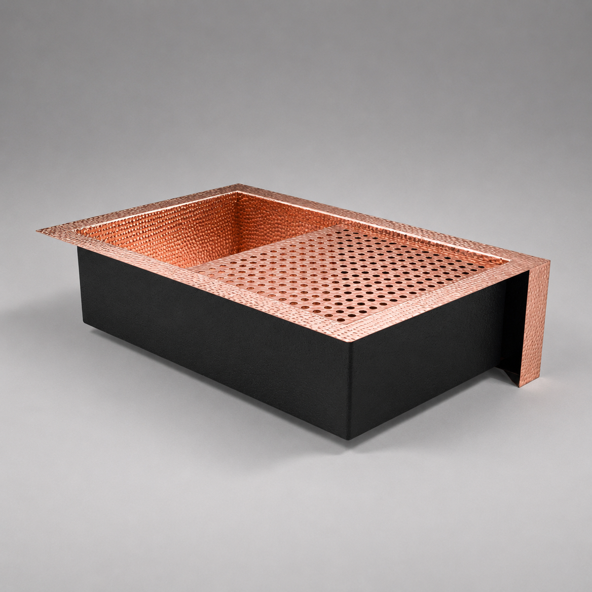 Premium Copper Farmhouse Kitchen Sink Griding Design